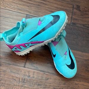 Nike Air Zoom Soccer Turf Cleats - Teal and Pink